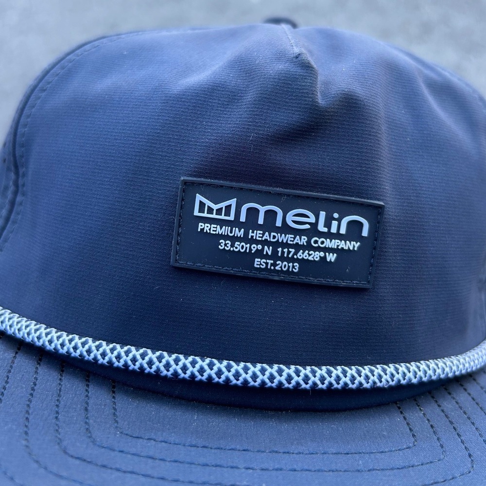 Melin Hat Cap Mens Blue Snapback Hydro Odyssey Perforated Rope Gorpcore Outdoor